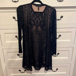 black lace dress
